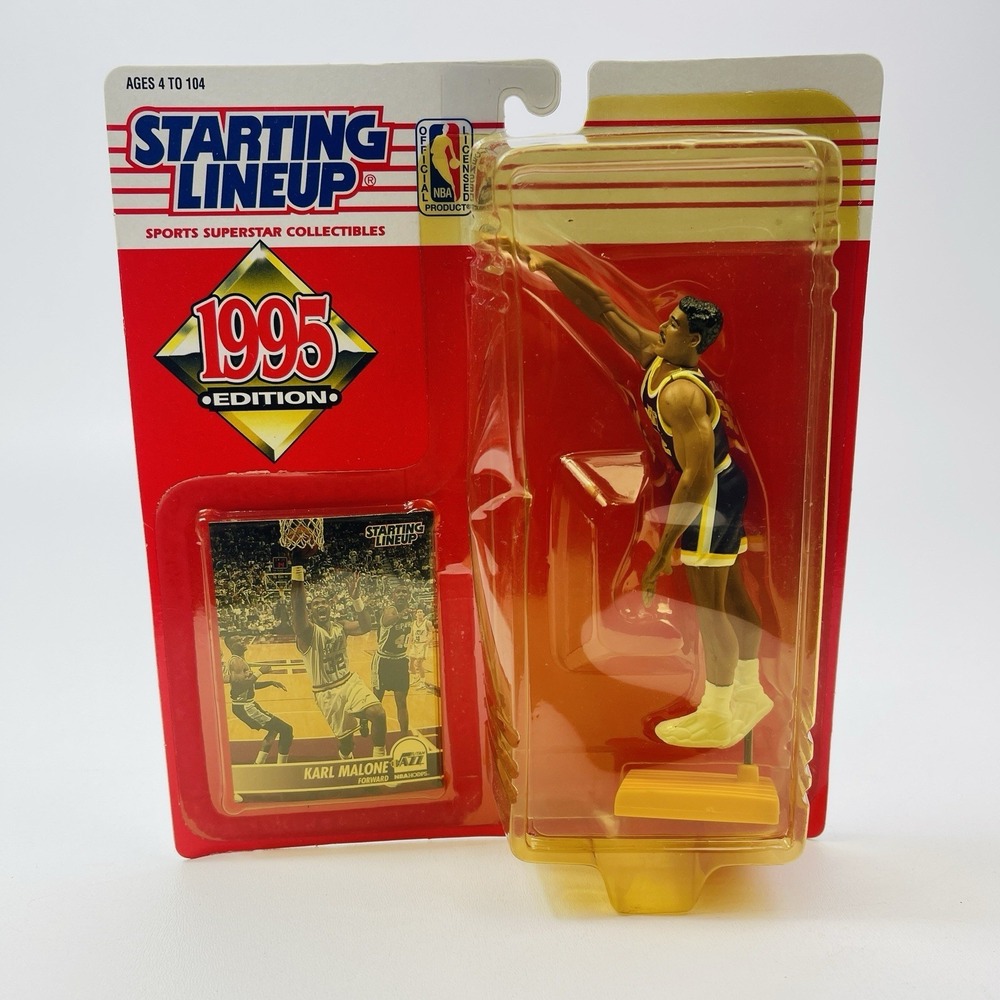 1995 Starting Lineup Karl Malone Utah Jazz SLU Kenner Sports Figure